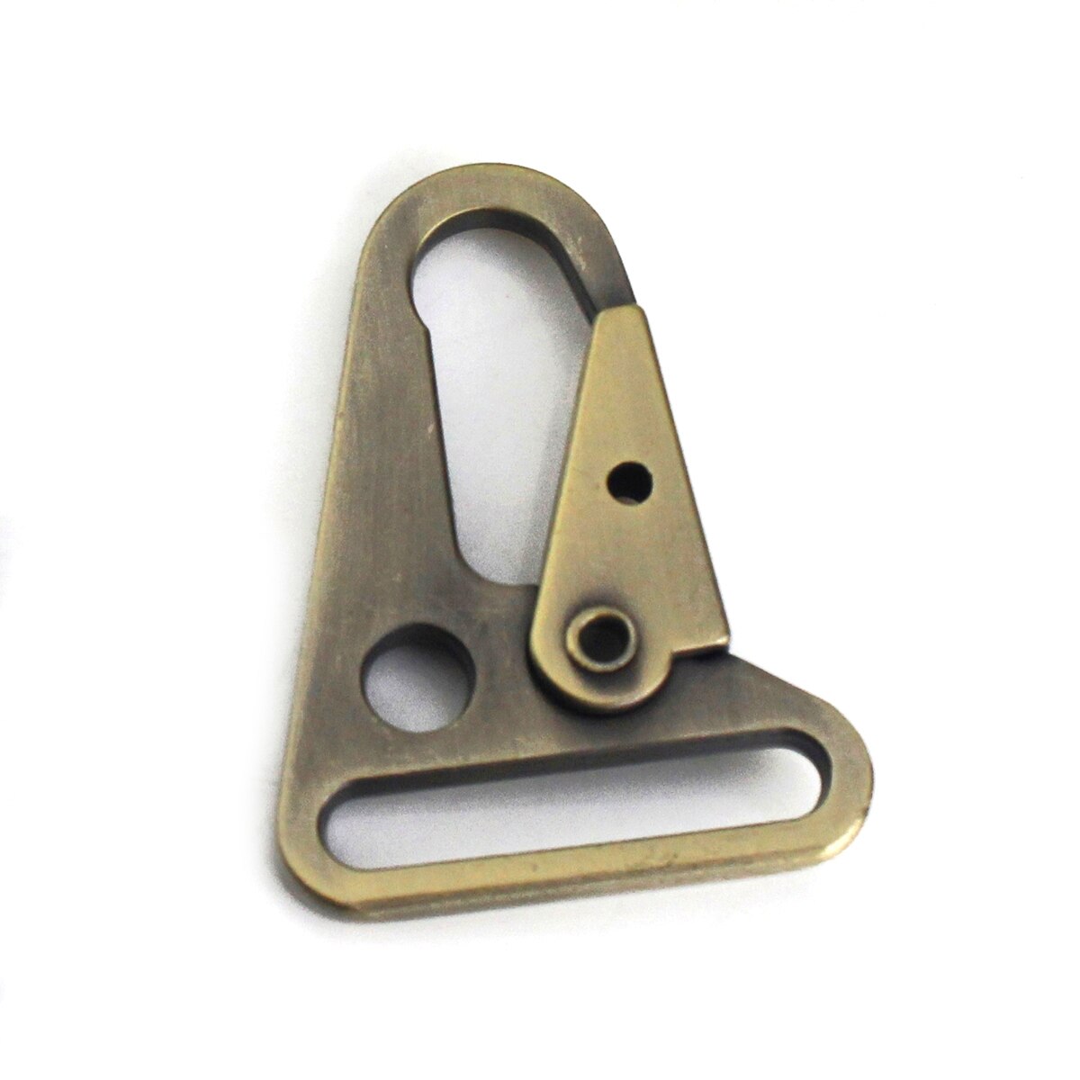 Hebillas de gancho de metal para olecrano, Clips de gatillo, hebillas para correa de cuero/bolsa para cinturón, correas para mochila, ganchos para correa de mascota, 3 tamaños, 1 Uds.: 6 # / Latón envejecido