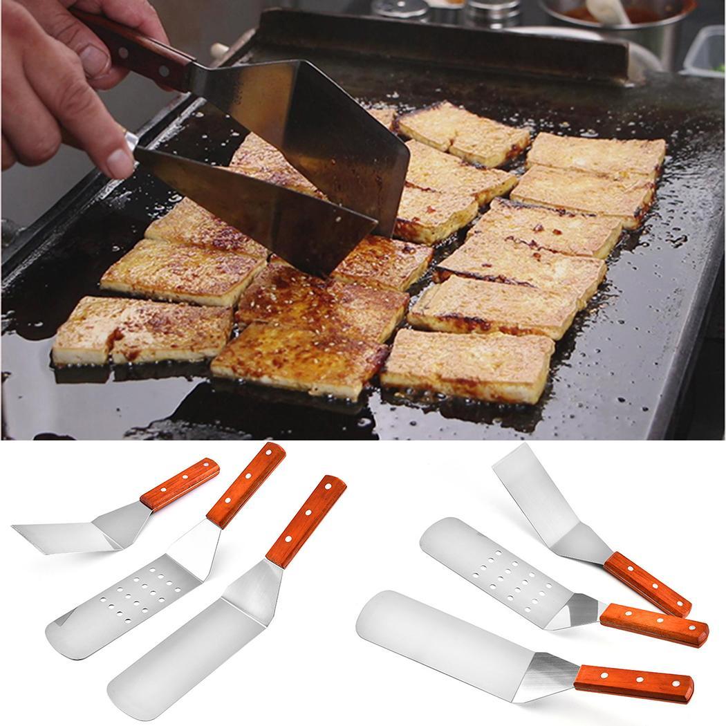 Keuken Rvs Houten Handvat 30 cm/11.8 inch Ijzeren Plaat Schop Pizza Pannenkoek Schop