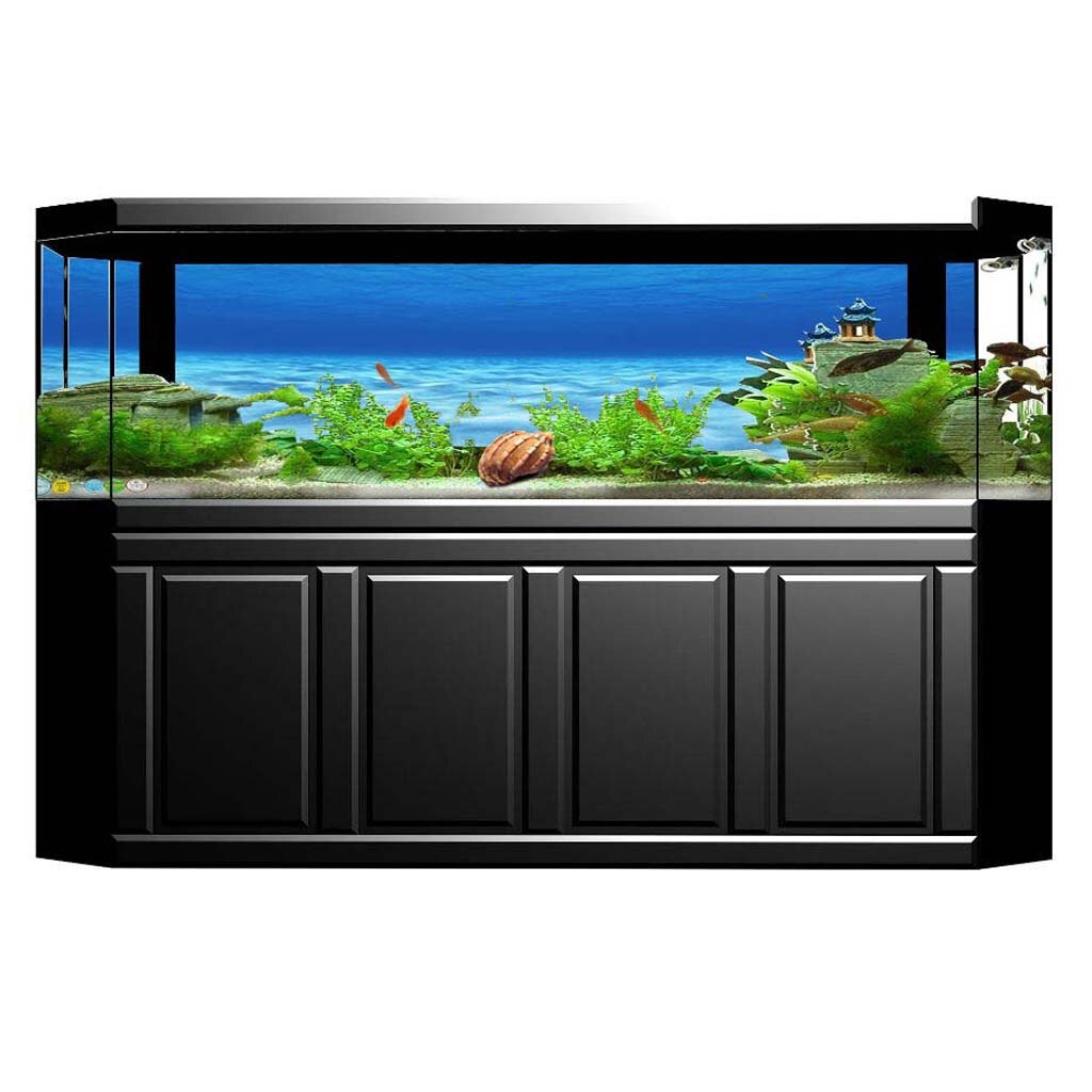 6 Size Fish Tank Underwater Seawater Picture Aquarium Background Poster