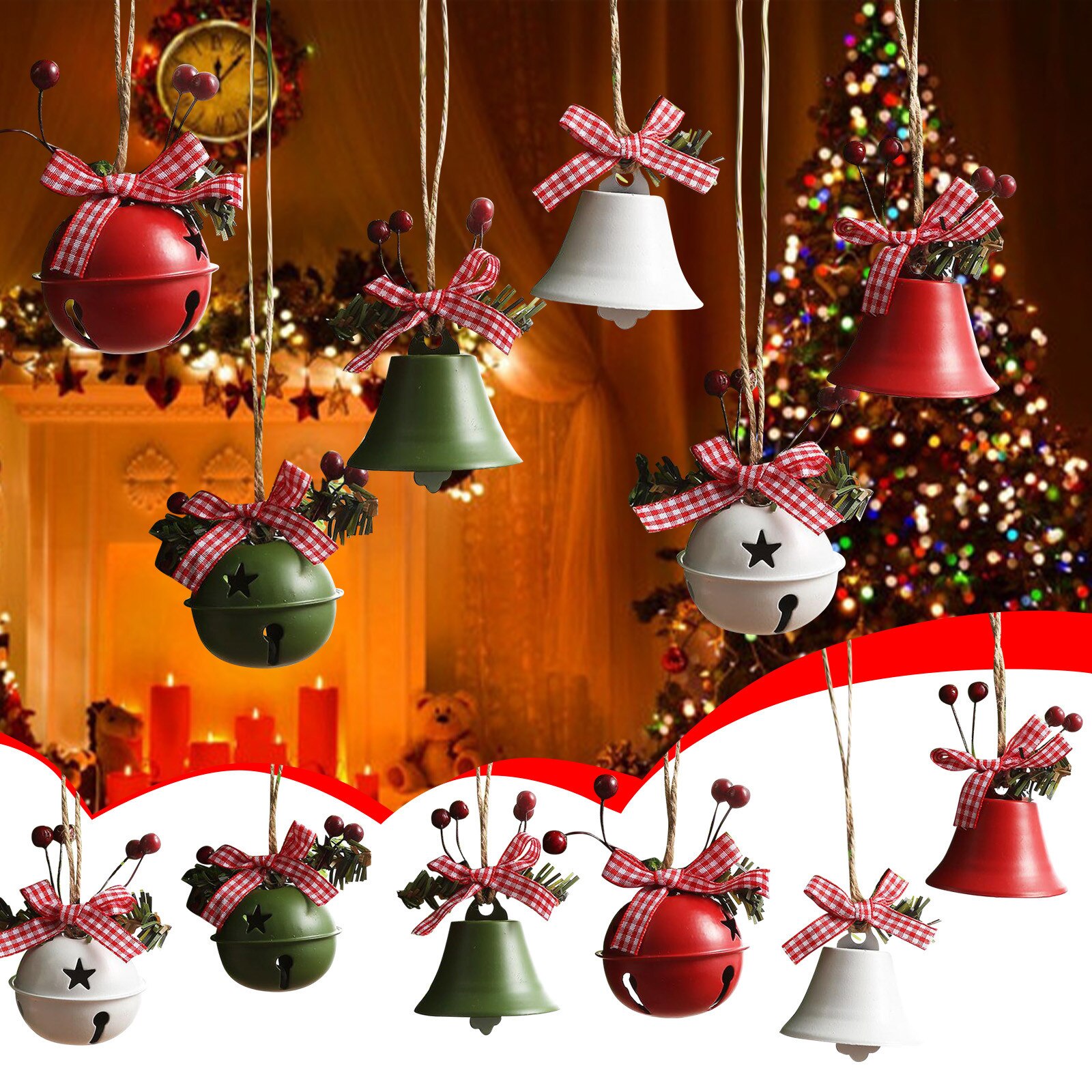 Kerst Ornament Opknoping Hanger Accessoires Kerst Kleine Bel Partij Decoratie