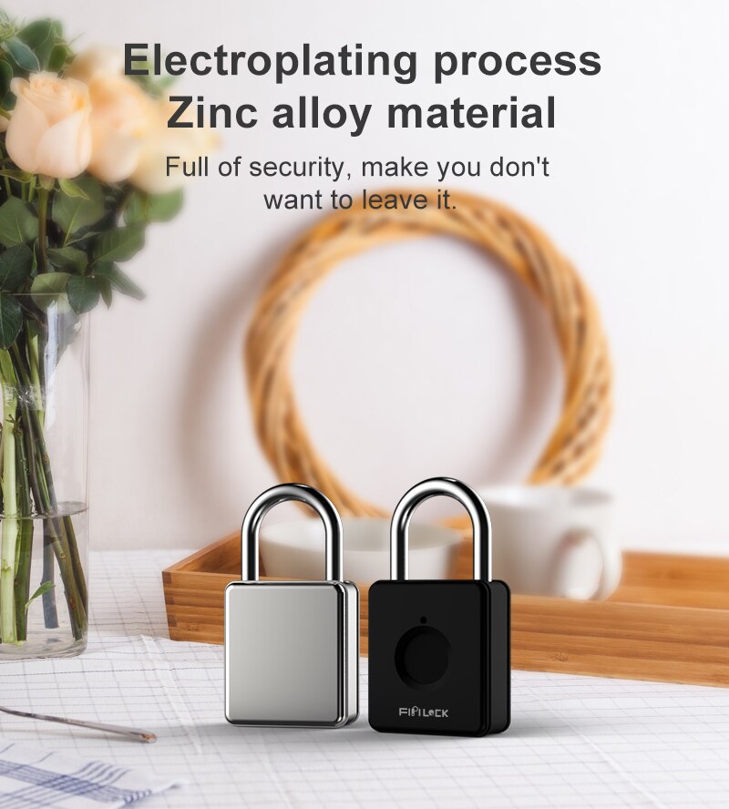Smart Lock Keyless Fingerprint Lock Anti-Theft Security Padlock Door Luggage Case Bag Lock cerradura inteligente
