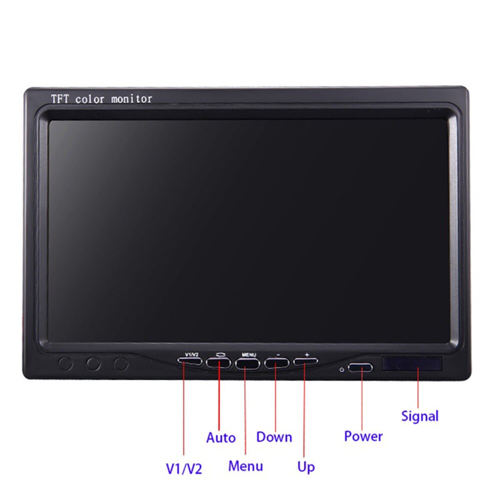 7 inch car Display AV car Display supports PAL / NTSC video input 800x480 car TV portable Display