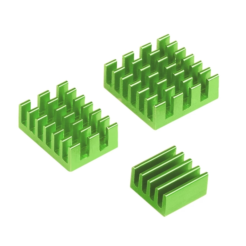 3pcs Raspberry Pi Heatsink Kit Aluminum Heatsink for Cooling Cooler Raspberry Pi 4 Model B Colden Green Black Blue