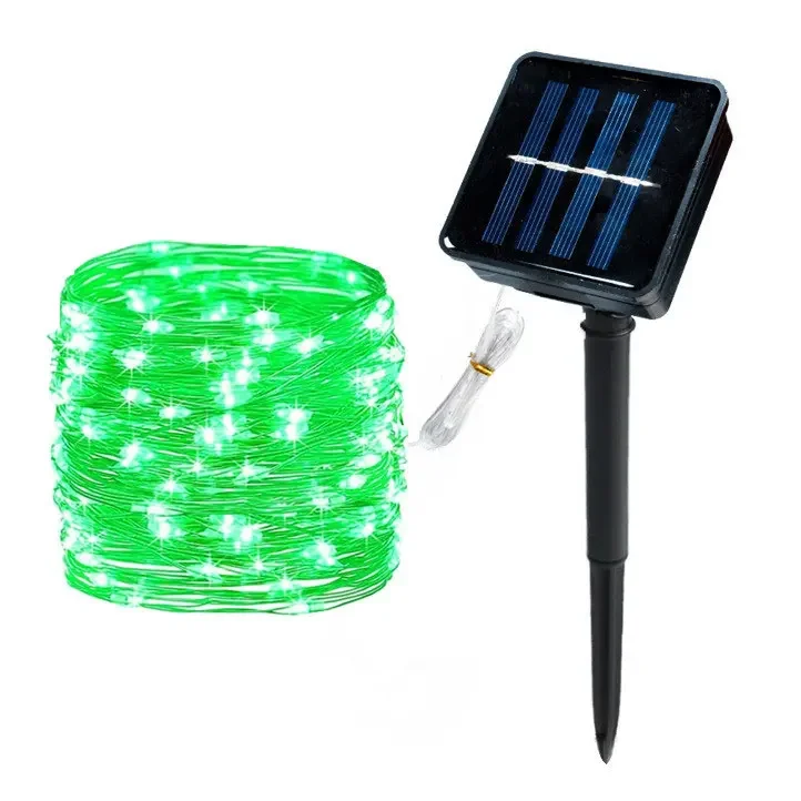 8-mode LED Solar Copper Wire Light String Outdoor Waterproof Wedding Fairy Tale Light, Garden Light, Used for Outdoor Garden: Yellow / 21-30W