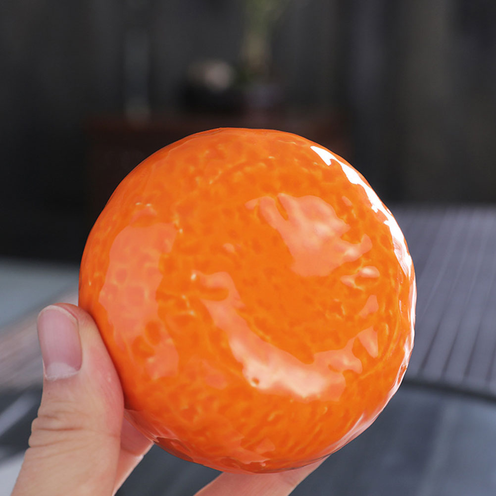 Orange Round Container Powder 2Pcs Multi-function Tea Containers Orange-shaped S... – Grandado