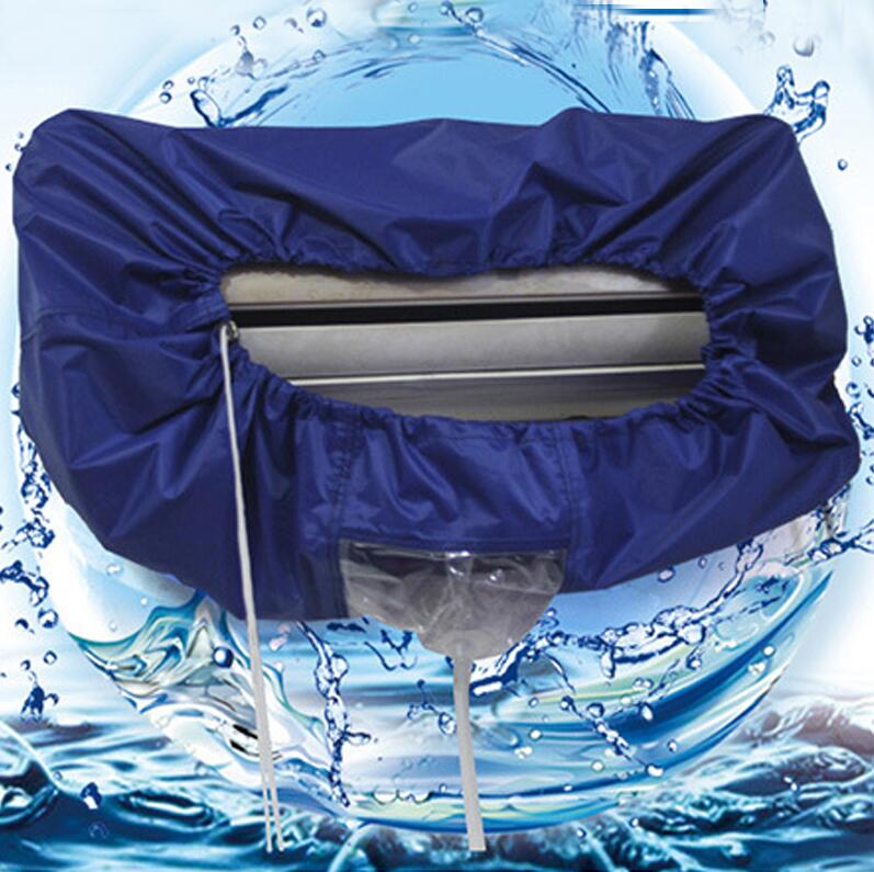 Di grandi dimensioni 320X50 cm Rivestimenti per condizionatori d'aria di Pulizia Impermeabile anti Polvere di Lavaggio Della Copertura A Parete 1.5-3 p aria Condi antipolvere Coperture: blu / 320X50cm