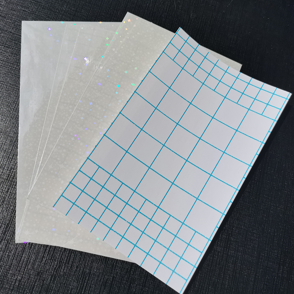 Selvklebende tape bak stjerne kald laminering på papir plast 50 ark gjør-det-selv-pakke fargekort foto lamineringsfilm 105 x 165mm