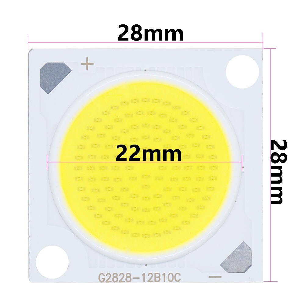 Chip de luz LED COB para lámpara, superpotencia, 60W, 28MM, foco de luz, blanco frío, blanco cálido