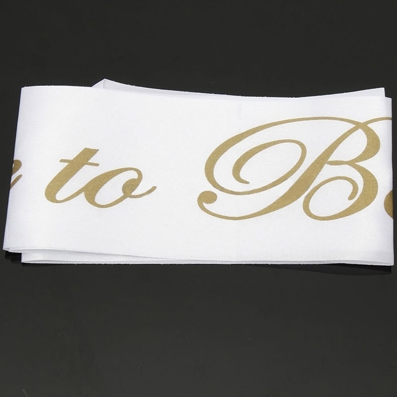 White & Gold Bride to be Sash Women Hen Night Bachelorette Bridal Shower Party