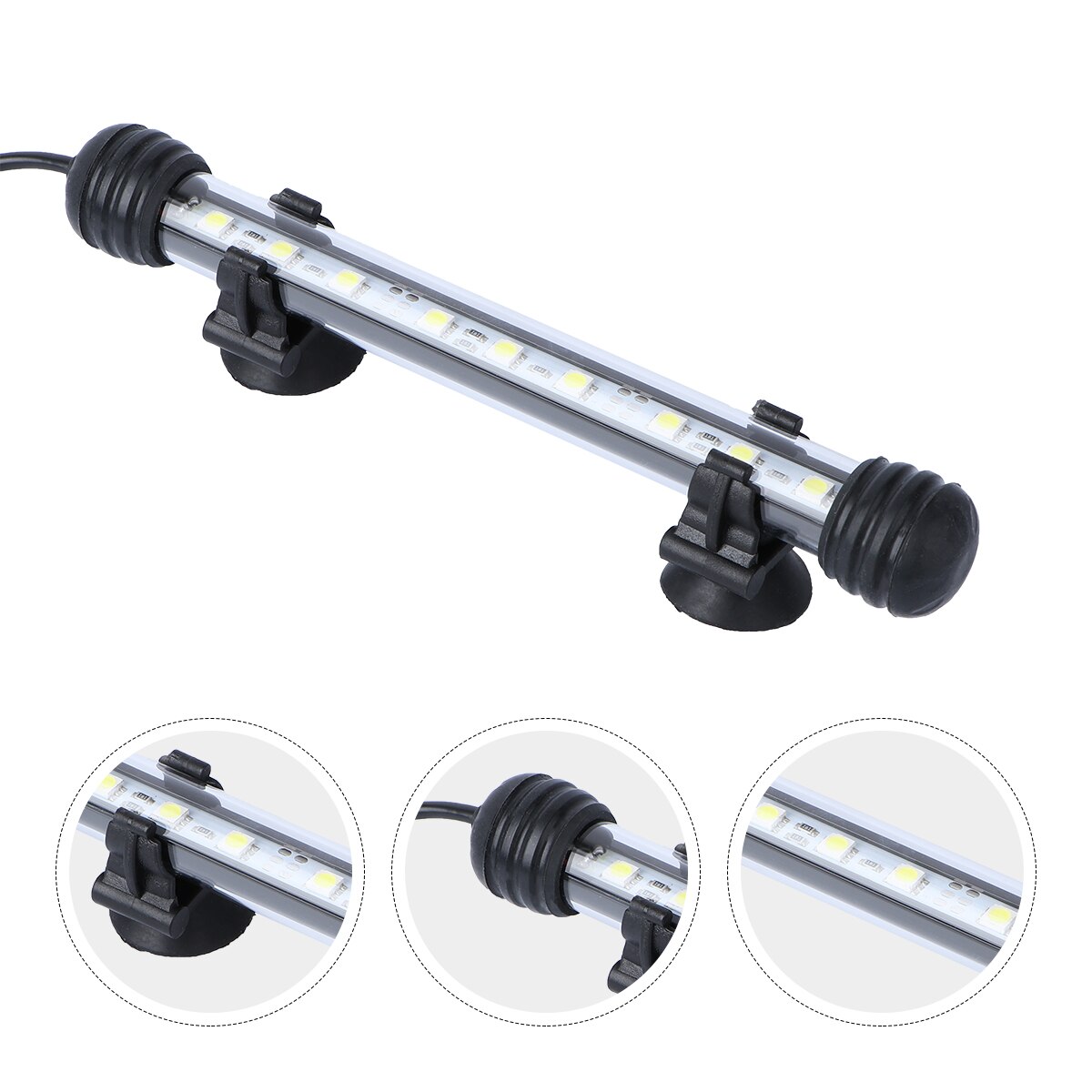 1Pc Aquarium Light Landscape Lighting Lamp Waterproof LED Lighting Lamp Fish Tank Decorative Lamp for Fish Tank (19CM with US