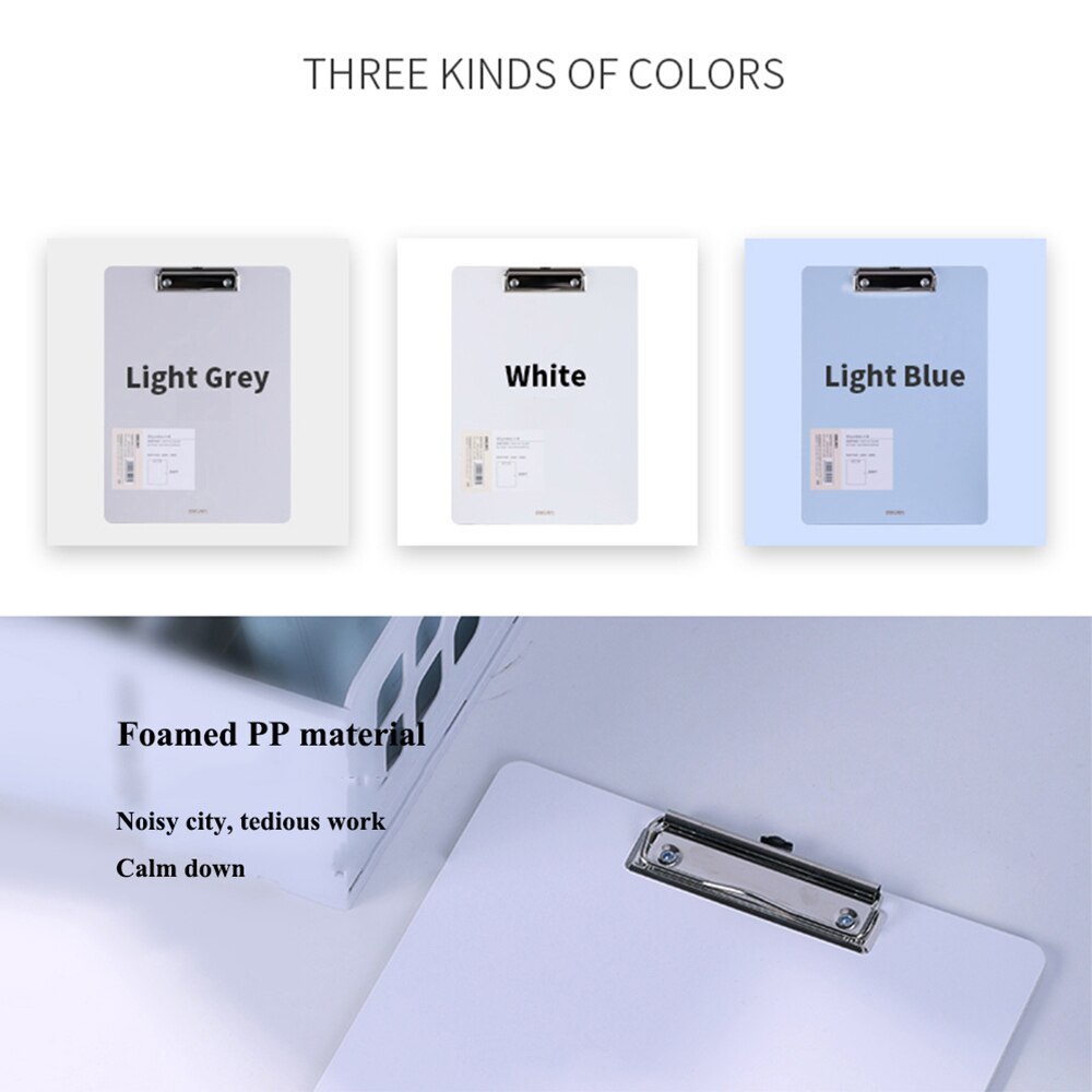 Deli 9226 clip board writing board Paper board Transparent plastic board Foamed PP baord color board
