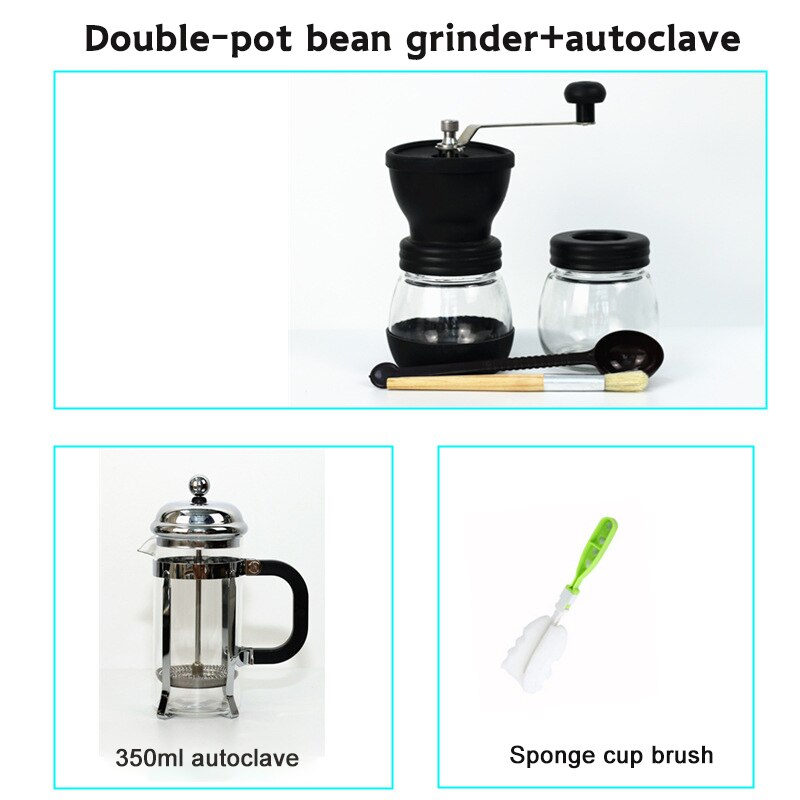 Manual coffee bean grinder hand-cranked grinder household small-scale washed ceramic grinding core manual grinder: 4