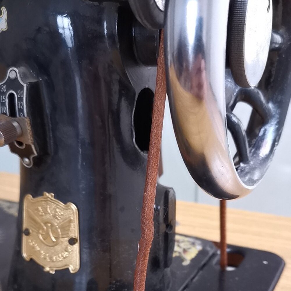 2PCS Foot Operated Sewing Machine Leather Belt Replacement Sewing Machine Leather Belt Sewing Machine Accessories