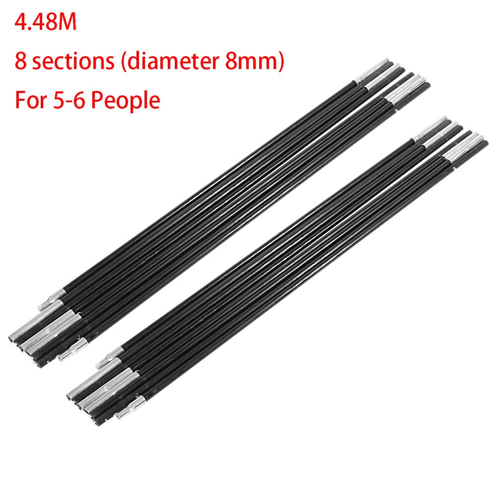 2pcs Tent Rod 4.9/4.48/4/3.3M Fiberglass Camping Travel Tent Pole 8/7mm Tent Supporting Rod Awning Frames Equipment Accessories: Pckage 1