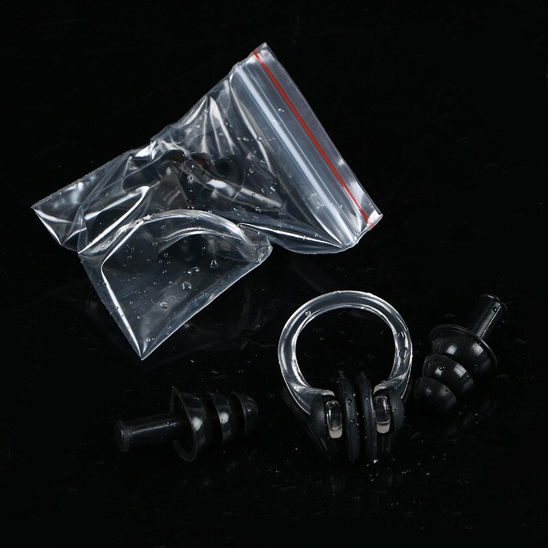 4 @ # Zachte Oordopjes Zwemmen Siliconen Waterdicht Stofdicht Oordopjes Duiken Watersport Zwemmen Anti-noise Accessoires: Black 1Set