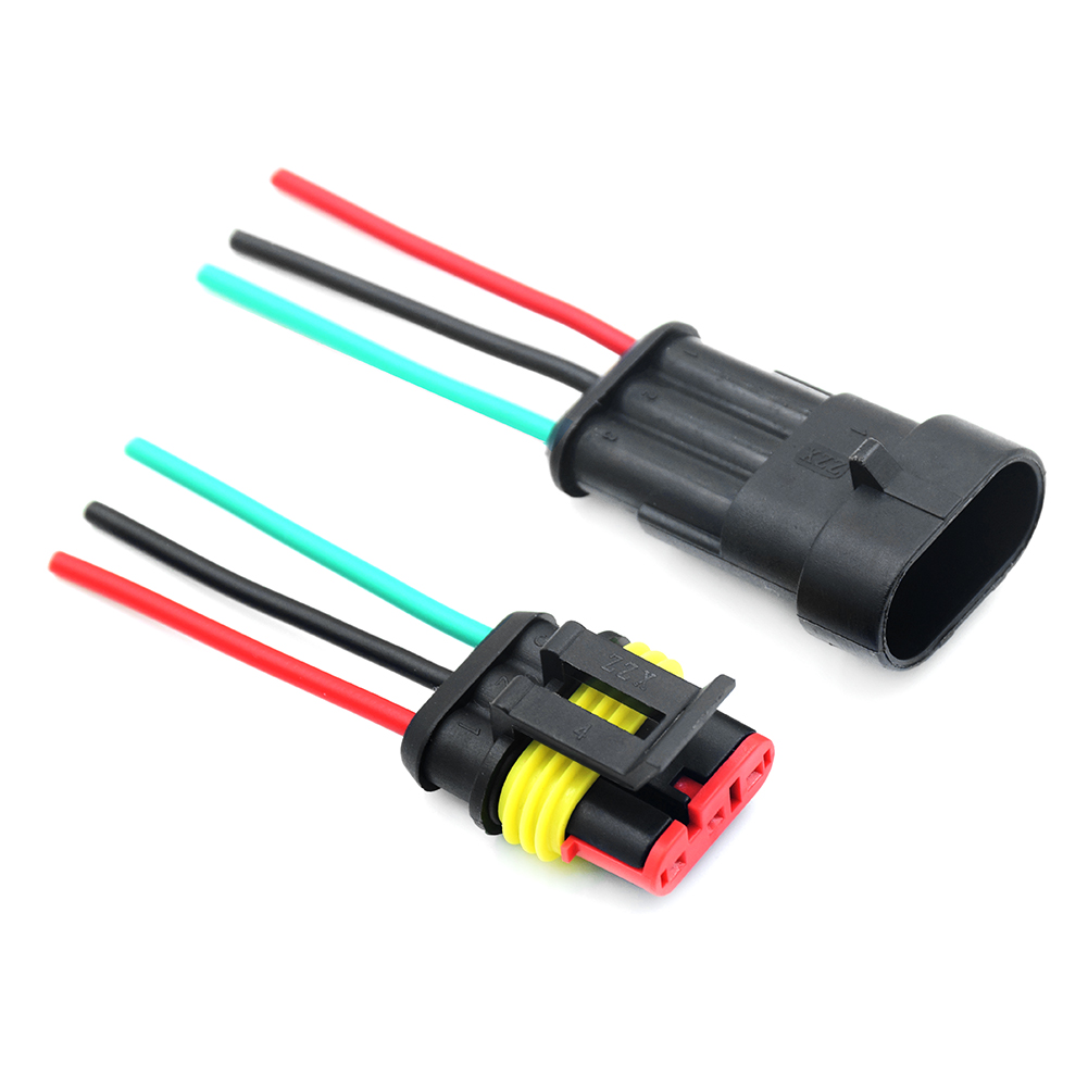 1set AMP 1/2/3/4/5/6 Pin Way Wire harness for Car Motorcycle Waterproof Electrical Auto Connector Male Female Car Plug Connector