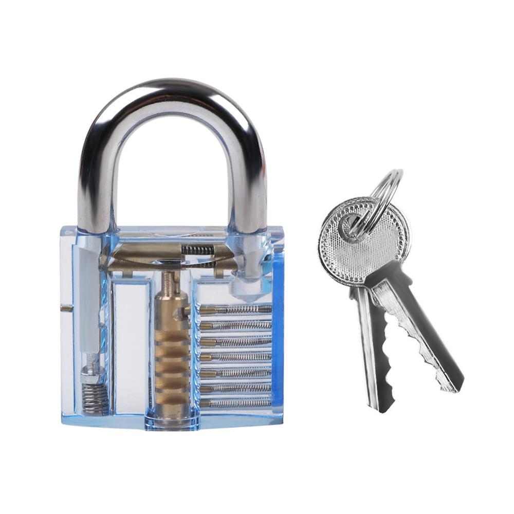 Pick Cutaway Inside View Padlock Lock For Locksmith Practice Training Skill Mini Transparent Locks For Furniture Hardware: Type B
