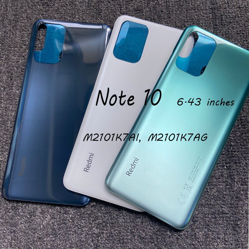 Battery Cover For Xiaomi Redmi Note 10 Pro 5G Max Back Housing Glass Rear Door Case Panel With Adhesive Sticker