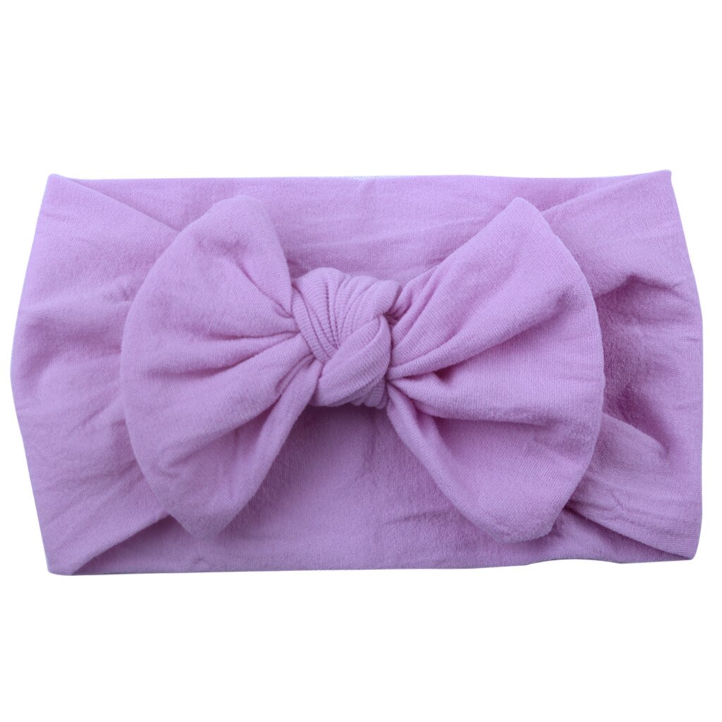 Haar Accessoires Meisjes Baby Peuter Solid Hoofdband Mini Hair Band Bow Hoofddeksels Elastiekjes Scrunchy L102