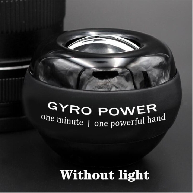 Wrist Ball Trainer Gyroscope Strengthener Gyro Power Ball Arm Exerciser Exercise Machine Gym Fitness Equipment with/withou light: Dark without light
