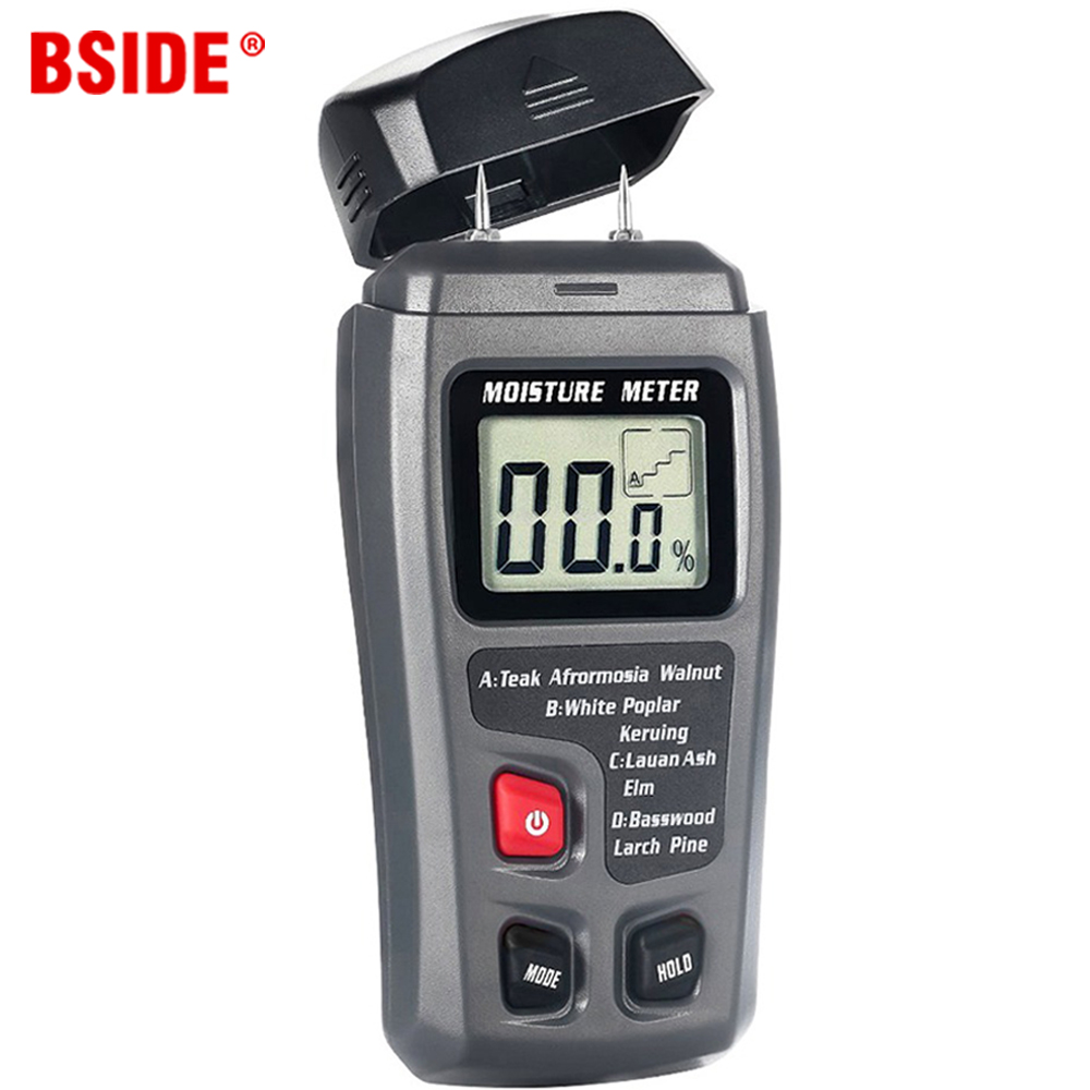 BSIDE Digital Wood Moisture Meter EMT01 0~99.9% Timber Hygrometer Portable Tool LCD Display Timber Damp Detector
