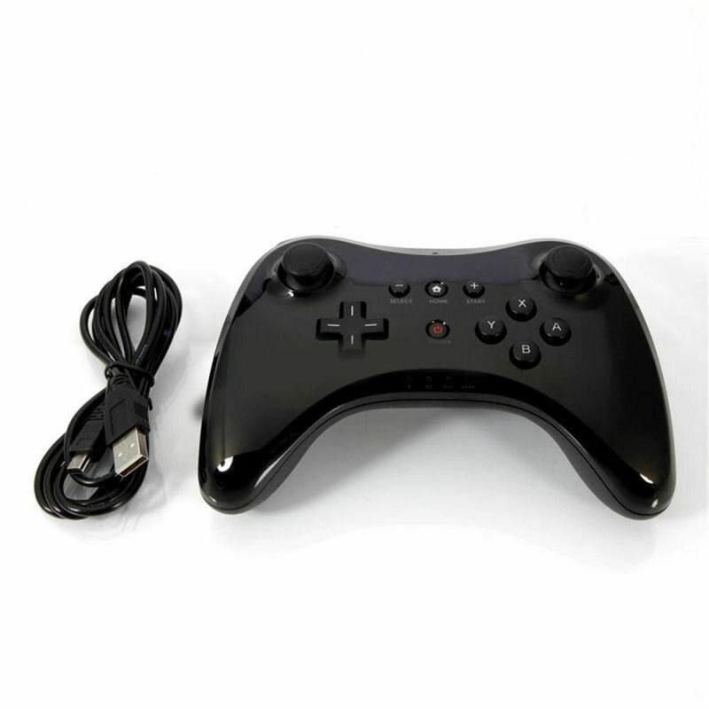 Manette de jeu classique sans fil Bluetooth pour nintendo Wii U Pro, avec câble USB, Joystick