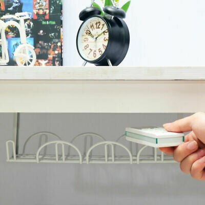 Under skrivebordet kabelhåndteringsbakke ledningsledning strømskinne adapter organizer hylde