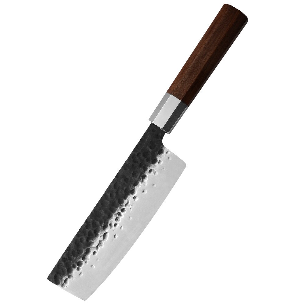 Japanese Kitchen Kitchen Knife Rosewood Octagonal Handle Hammer Knife Set 4-sashimi Knife Meat Cleaver Chef Knife: C