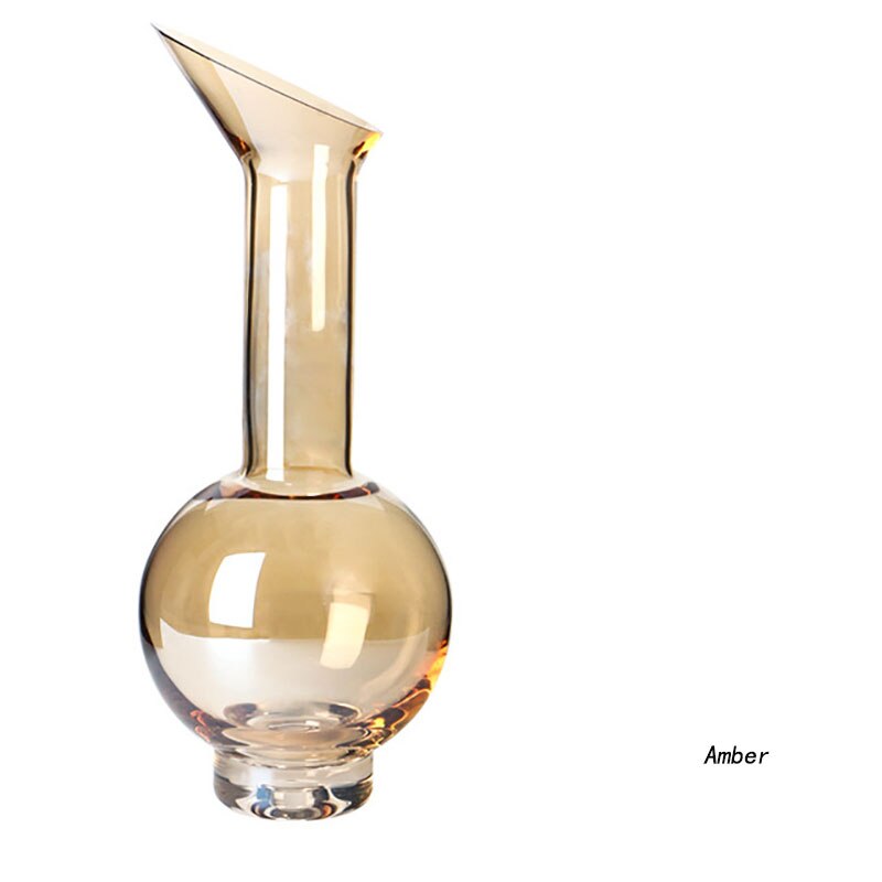 Contenedor de vino de gran capacidad de estilo europeo , juego de decantador de vidrio degradado ligero y lujoso: Amber Kettle