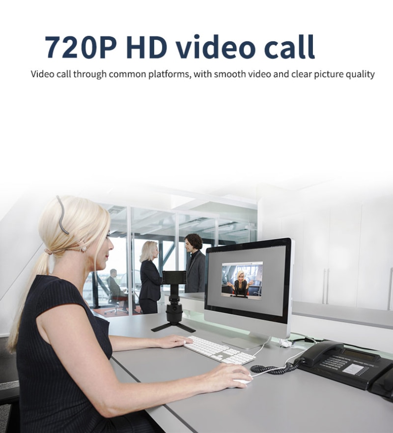 Multi-funktion 720P HD Computer Kamera Webcam IA Gesicht Verfolgung 270 ° Rotierenden Clever PTZ Persönliche Roboter Kamera PTZ Stativ
