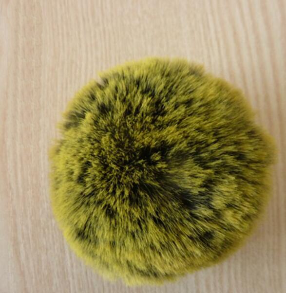 20 Stuks Faux Fur 8Cm/3.15Inch Pluizige Pom Pom Bal Met Elastische Lus Sleutelhanger Accessoires