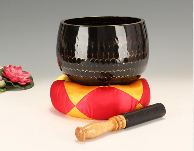 Bouddhisme Taiwan, son de bouddha en cuivre noir, bol multiplicateur célèbre potbouddhiste, instrument de musique, cloches, grand son