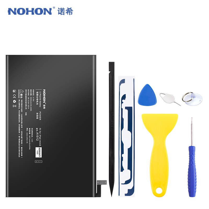 Nohon バッテリーアップルの ipad ミニ 2 3 A1489 A1490 A1491 A1599 Mini2 Mini3 6471 交換リチウムポリマー bateria の無料ツール