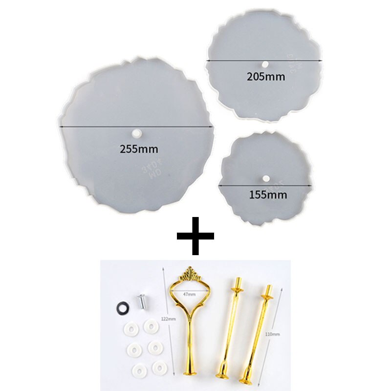 DIY bandeja grande molde de silicona dulce fluido para el hogar artista haciendo 3 capas Irregular posavasos Epoxy arte de resina suministros Moldes de resina epoxi: 340203