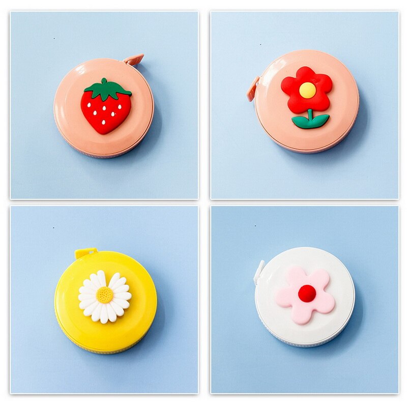 12PCs Stationery Cartoon Tape Measure Cute 1.5M Feet Double Size Measuring Scale Measurements Tape Measure Set