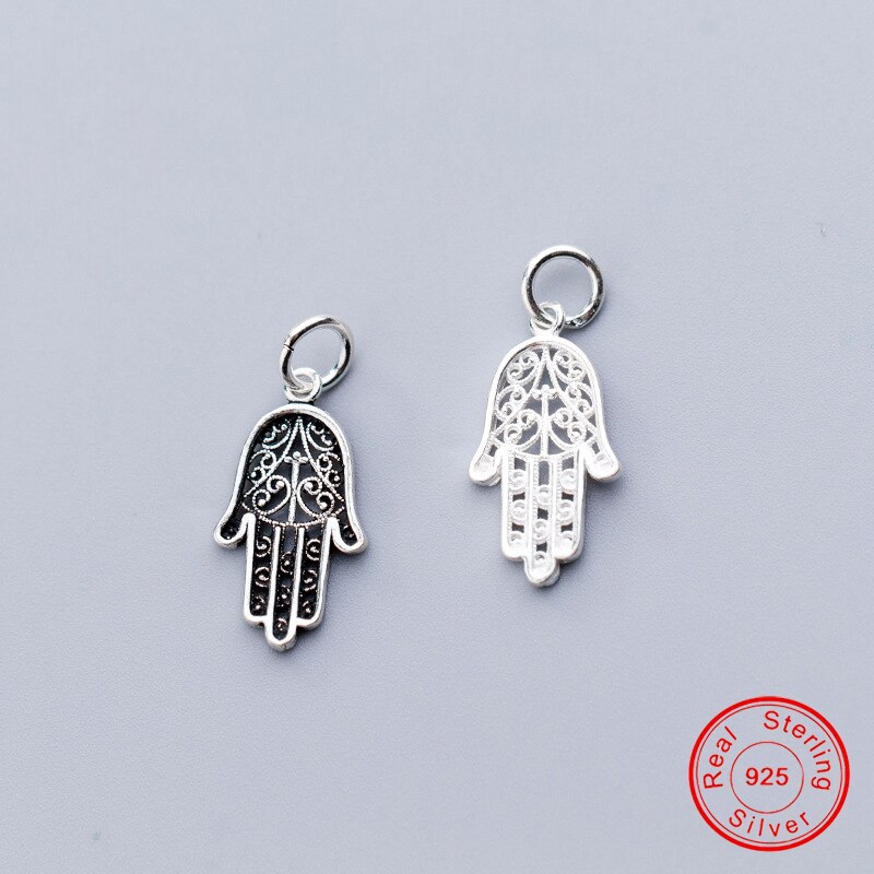 Uqbing Zilver Hollow Fatima Hand Vrouwen Charms Hanger Voor Diy Charms Armband Kettingen Sieraden Accessoires