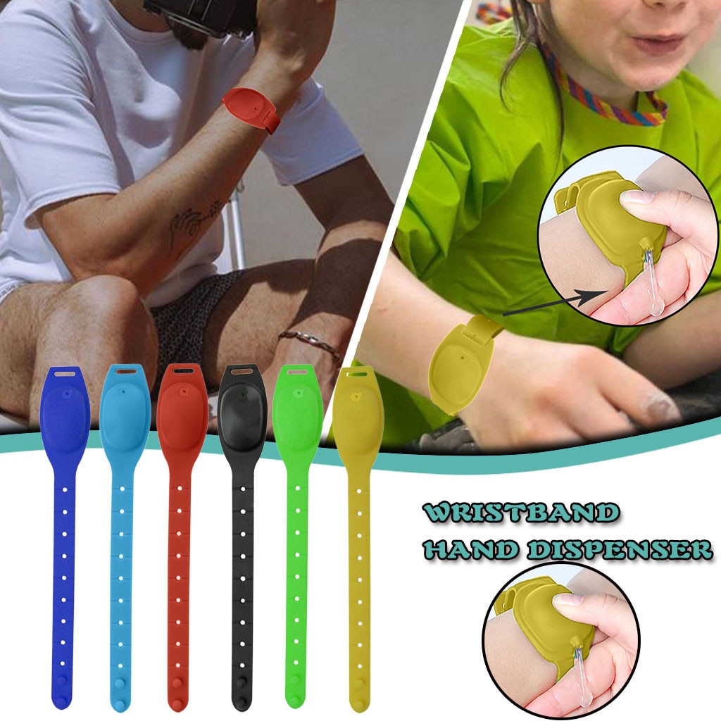 Bambini Riutilizzabile Wristband Disinfettante per le mani Bracciale Per Adulti Kid Liquido Wristband Mano Dispenser Lavare A Mano Gel Bracciali