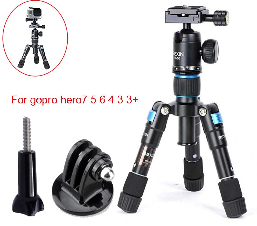 Portable Travel Compact Aluminum Mini Tripod with Ball Head for Digital Camera DSLR Smart Phone: for gopro camera