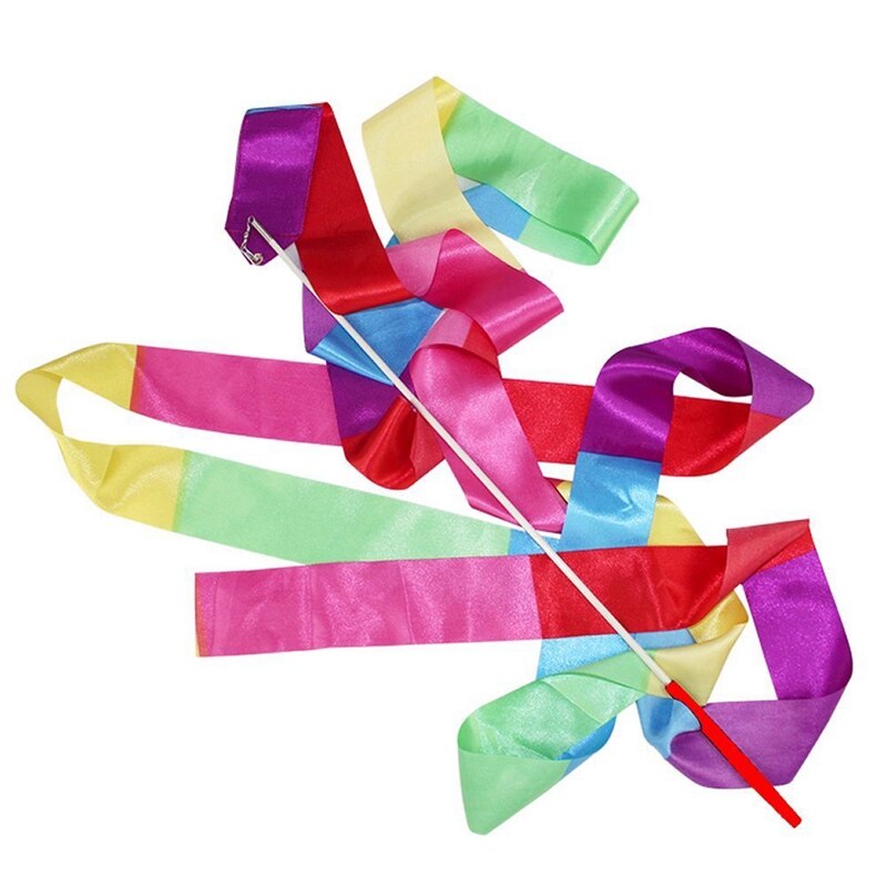 4m gymnastiksal bånd rytmisk kunst gymnastik streamer snoede stang stick: Default Title