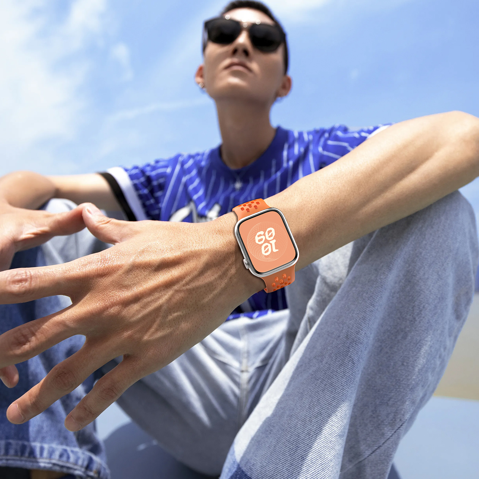 Sportsilikon för apple watch-armband 44mm 45mm 49mm 40mm 41mm 38mm 45 mm correa-armband iwatch-serien 9 8 7 6 5 se ultra 2 band