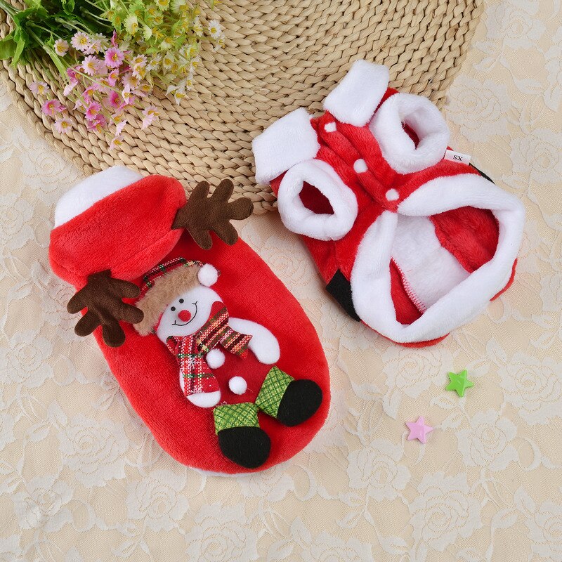 Traje para natal de cachorro, fantasia de cachorro, jaqueta quente para o inverno, gatinho, cachorro, animais de estimação, casaco pequeno, roupa para cachorro