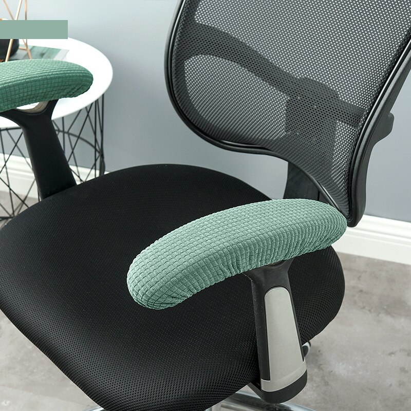 Housse de protection pour accoudoirs de chaise, extensible, anti-poussière, bras coudé, pour ordinateur de bureau: green
