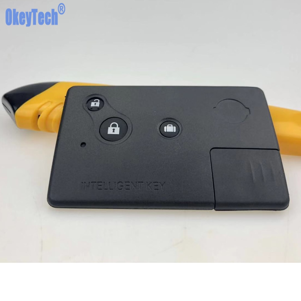 OkeyTech Auto Key Case Vervanging Smart Card voor NISSAN 3 Knoppen met Insert Blade Afstandsbediening Sleutelhanger Shell