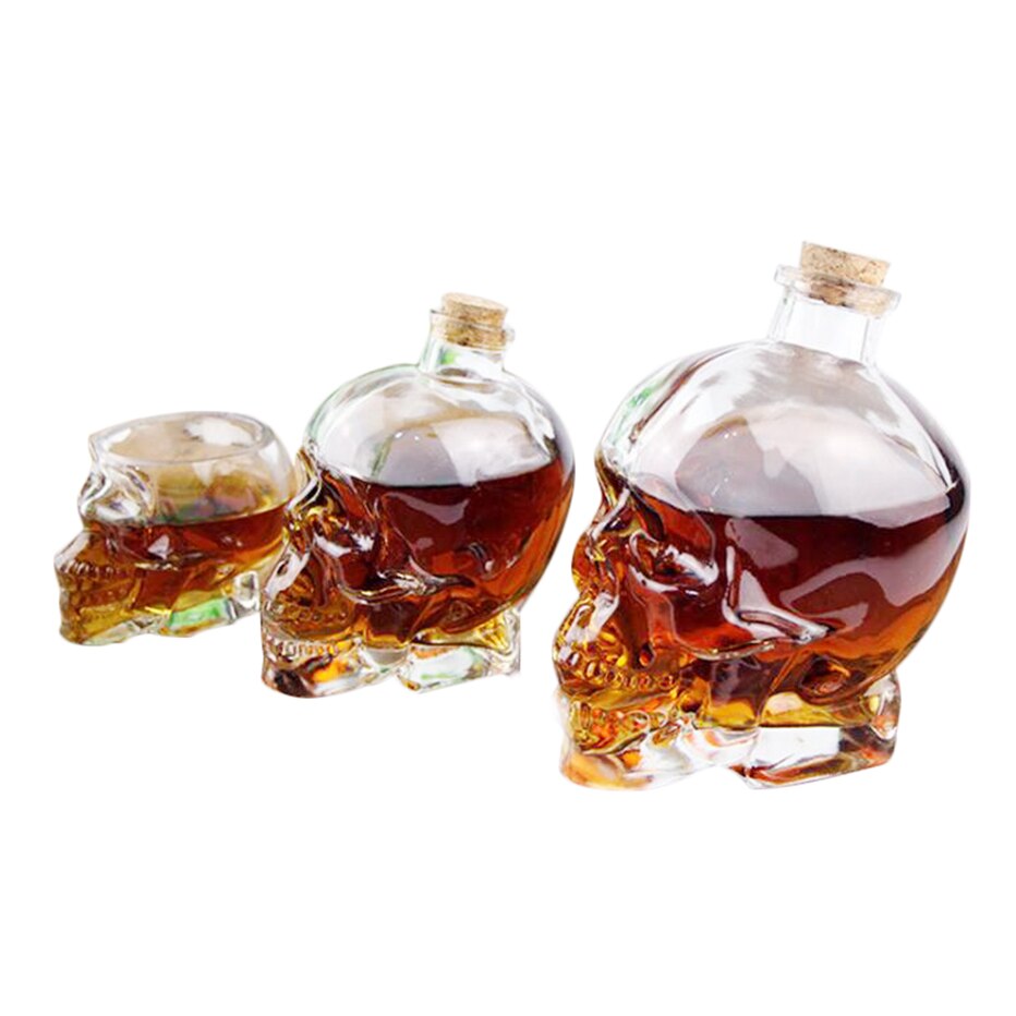 Crystal Glass Skull Head Shot Transparent Champagne Cocktails Beer Coffee Wine Bottle Cups Set Drinking Containers Tequila Cup
