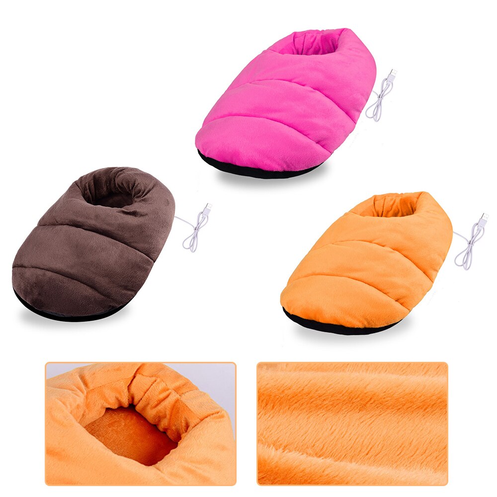 Usb Oplader Elektrische Voet Warme Verwarming Pad Warmer Voeten Schoenen Warmer Thuis Elektrische Warmte Slippers Warme Harige Kussen Voor Voeten