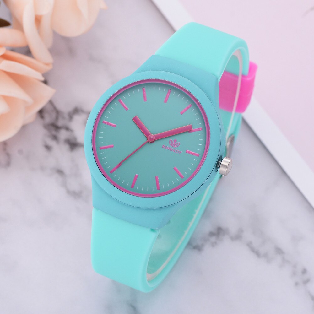 Dames solide modèle montre-bracelet horloge silicone bracelet femmes montres décontracté montre pour femme Simple femme montre montre femme