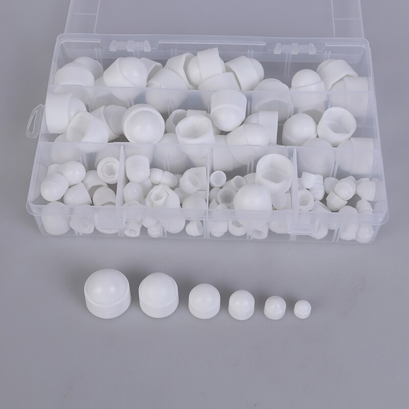 145PCS/SET Hex Nut Cover Protective M4-M12 Bolt Cap Protection Caps Covers Exposed Hexagon Plastic: WT
