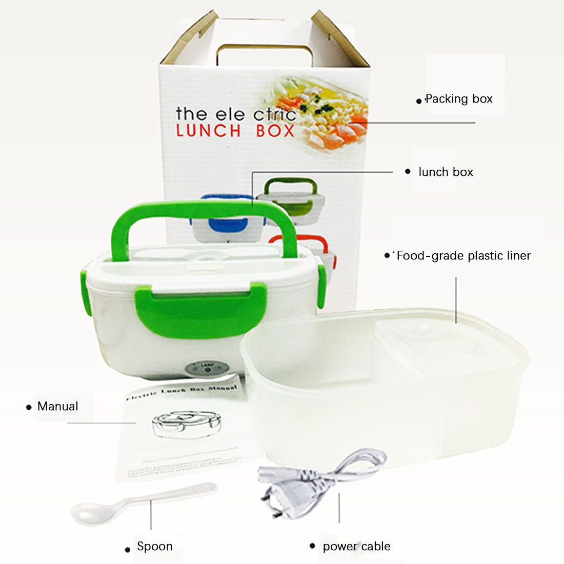 12V 24V Portable Stove Food Warmer for Car Boat Truck Caravan Camping Oven Car Electrical Heating Lunch Box Heated Stove