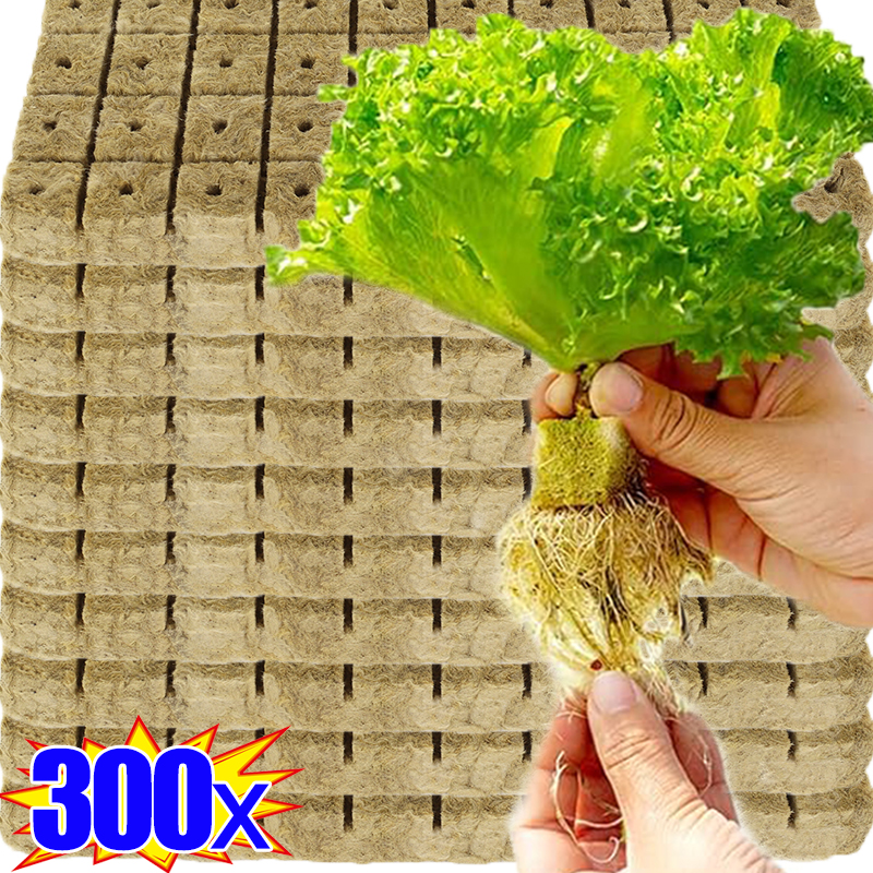 Steinwolle Hydrokultur Grow Media Würfel Pflanzenwürfel Soilless Substrat Seed-ed Rock Wool Plug Sämling-Block Gartenbedarf