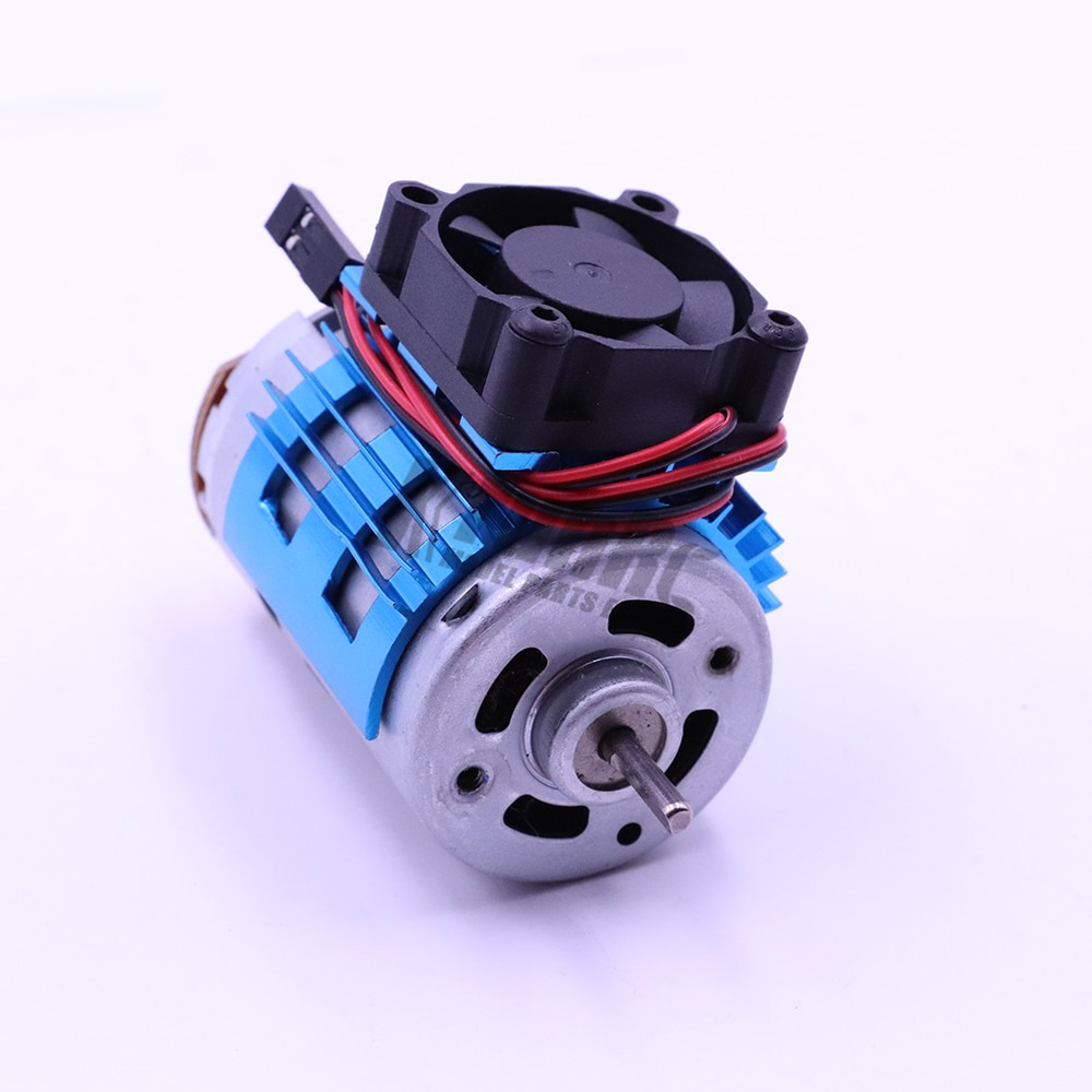 On purple RC Parts Electric Car Motor Heatsink Cover + Cooling Fan for 1/10 HSP Car 540 550 3650 Size Motor Heat Sink